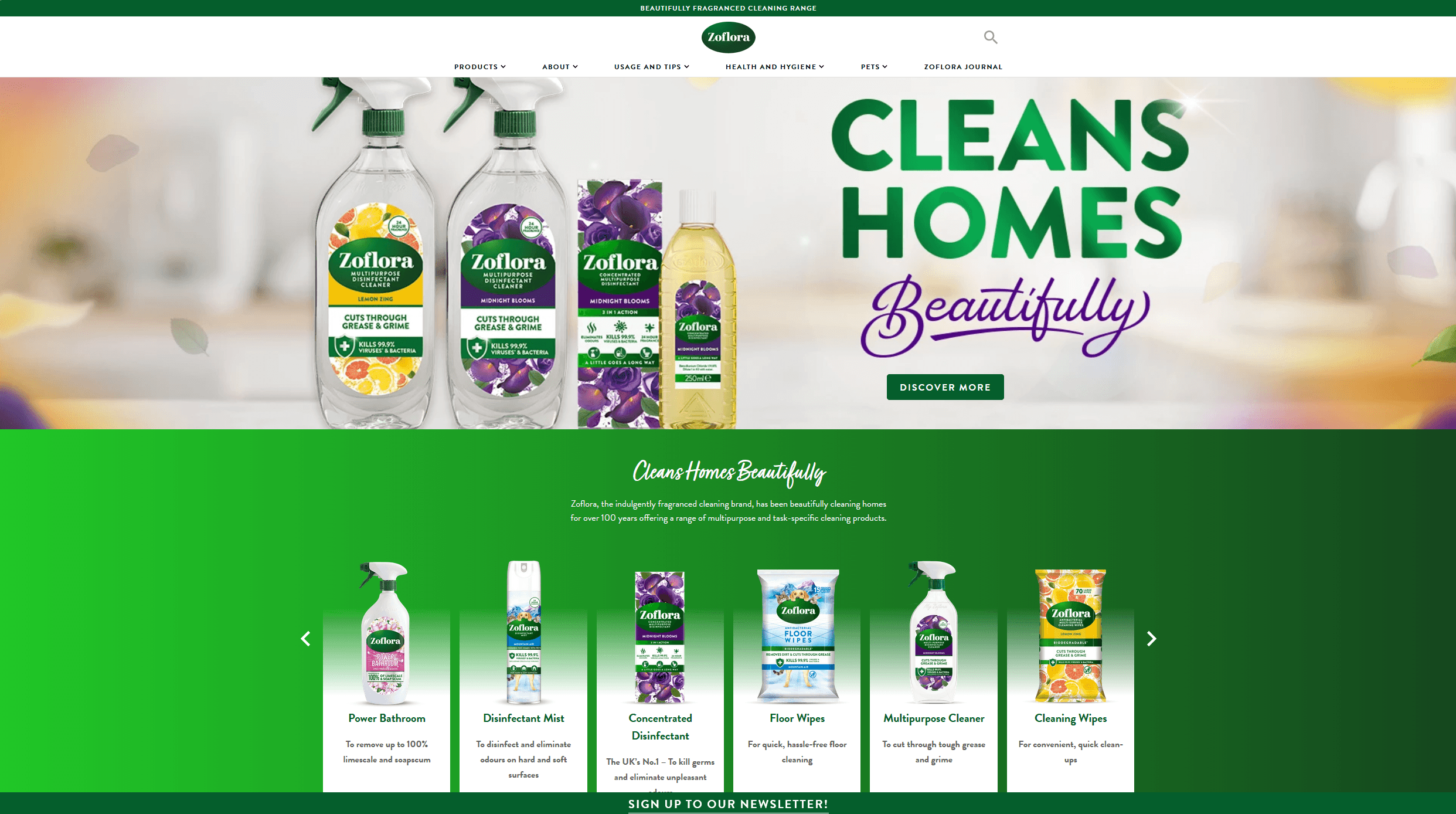 Zoflora brand web project — Umbraco and campaign platform